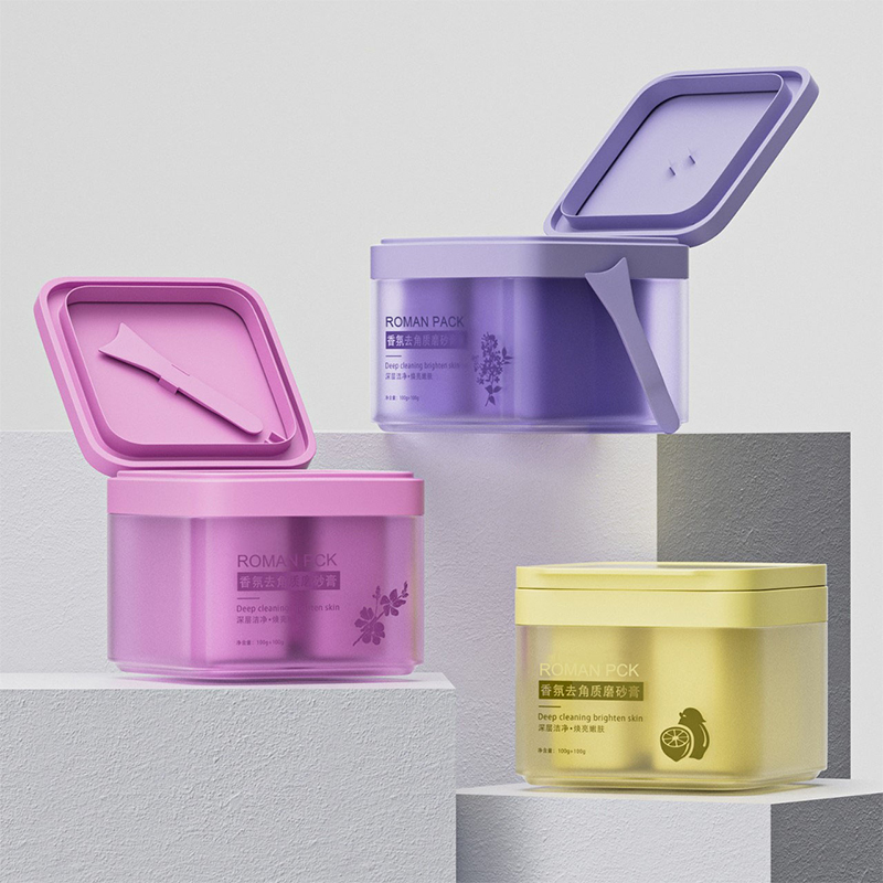 150g 300g plastikowy kwadrat pusty kosmetyczny krem ​​wybielający do pielęgnacji skóry masła do ciała słoik krem ​​do opalania pojemnik z łyżeczką