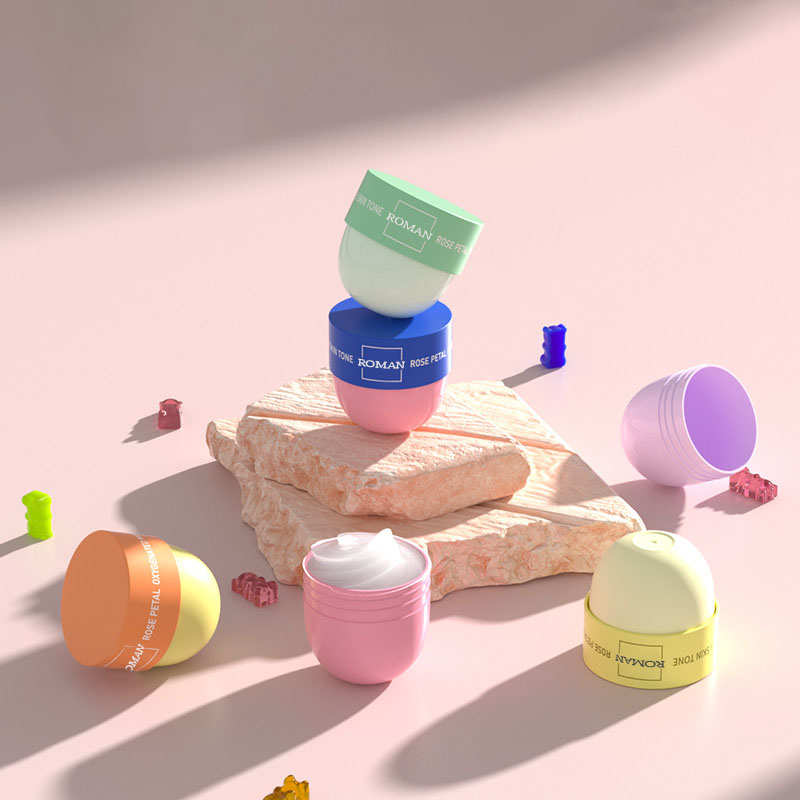 50ml Puste okrągłe plastikowe słoiki po kremie Kubki Butelki z szerokimi ustami 50g Peelingi do twarzy Słoik po kremie Pojemniki do opakowań kosmetycznych