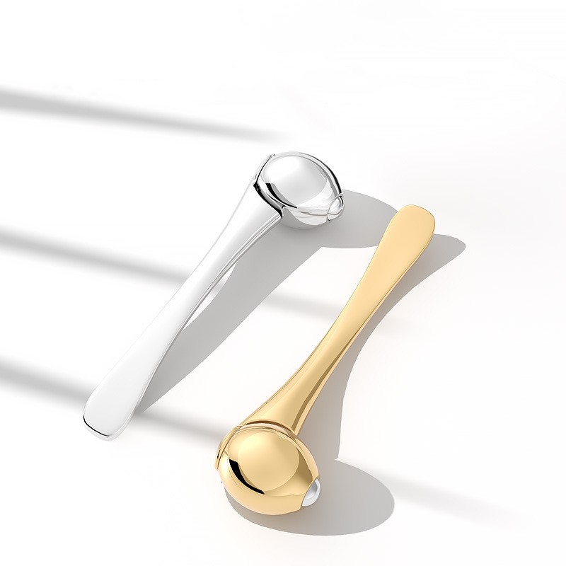 Roller do oczu kij do masażu aplikator kremu pod oczy szpatułki kosmetyczne przeciwzmarszczkowa łyżka do twarzy narzędzie do pielęgnacji twarzy ze stopu złota