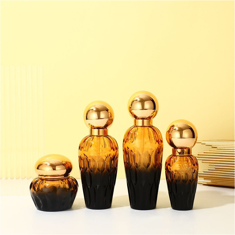 Matowe przezroczyste szkło Opakowania do pielęgnacji skóry Pojemniki na kosmetyki Szklana butelka balsamu z pompką z zakraplaczem Matowe przezroczyste szkło Opakowania do pielęgnacji skóry Pojemniki na kosmetyki Szklana butelka balsamu z pompką z zakraplaczem