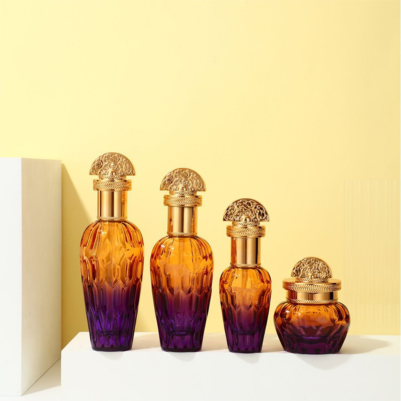 Matowe przezroczyste szkło Opakowania do pielęgnacji skóry Pojemniki na kosmetyki Szklana butelka balsamu z pompką z zakraplaczem Matowe przezroczyste szkło Opakowania do pielęgnacji skóry Pojemniki na kosmetyki Szklana butelka balsamu z pompką z zakraplaczem