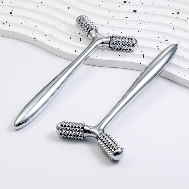 Zestaw upominkowy Pielęgnacja urody Kształt Y Mini wałek 3d Metalowy uchwyt Strona główna Wałek do masażu Wałek do masażu twarzy i oczu