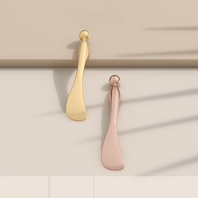 Etykieta osobista Łyżka do masażu głowy Złoto Srebro Krem pod oczy Masaż Kij Metalowa szpatułka kosmetyczna