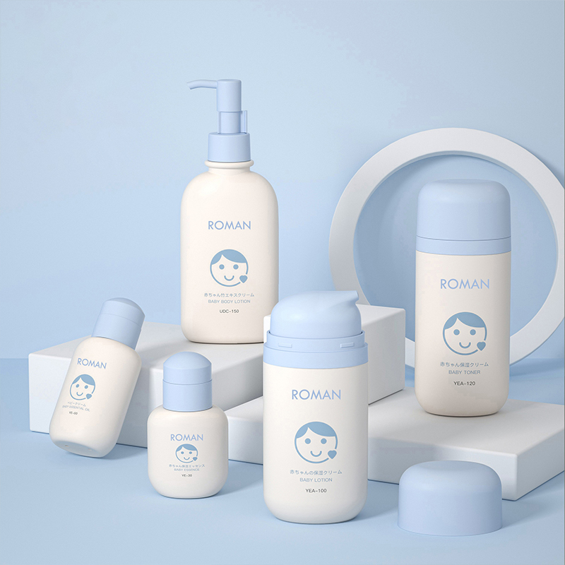 50 ml 80 ml 100 ml Puste owalne, zielone plastikowe butelki PP z bezpowietrzną pompką do balsamu Podkład próżniowy i butelka z kremem do twarzy do pielęgnacji skóry