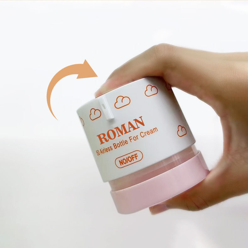 Cylindryczna butelka bezpowietrzna PP pusta 15g 30g 50g kosmetyczny krem do twarzy podkład do pielęgnacji skóry filtr przeciwsłoneczny matowe słoiki z pompką próżniową Cylindryczna butelka bezpowietrzna PP pusta 15g 30g 50g kosmetyczny krem do twarzy podkład do pielęgnacji skóry filtr przeciwsłoneczny matowe słoiki z pompką próżniową