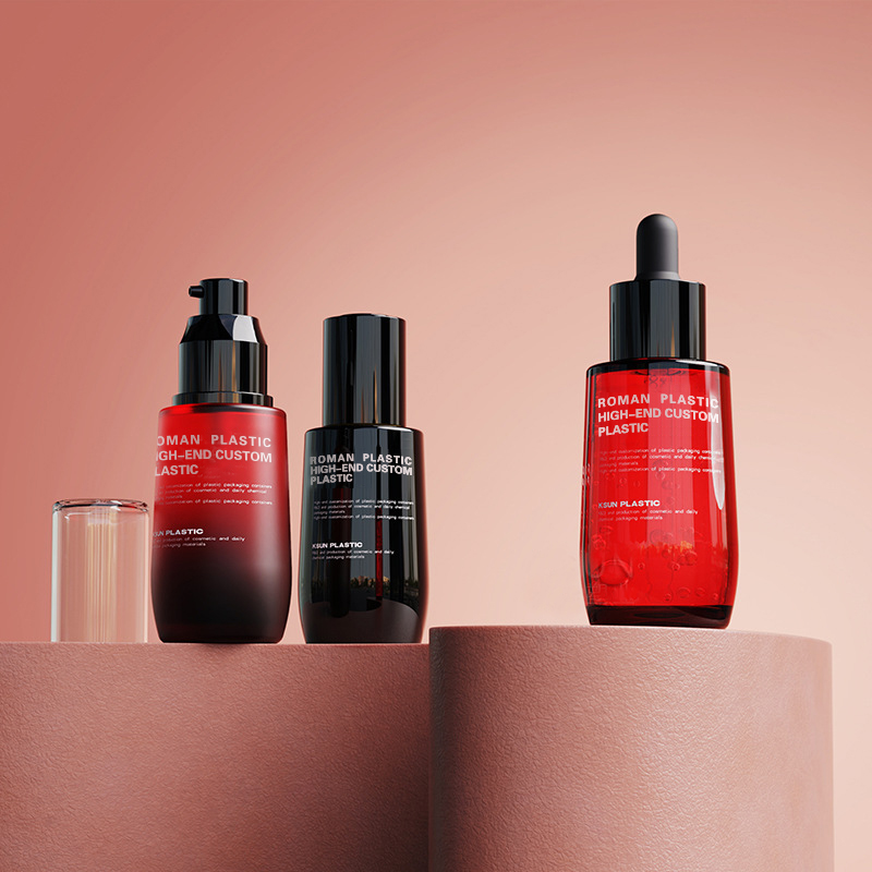 Butelka na olej kosmetyczny wielokrotnego napełniania 50 ml wino czerwone PETG pielęgnacja twarzy butelka z kroplomierzem z zakraplaczem do zestawu butelek z kremem Butelka na olej kosmetyczny wielokrotnego napełniania 50 ml wino czerwone PETG pielęgnacja twarzy butelka z kroplomierzem z zakraplaczem do zestawu butelek z kremem