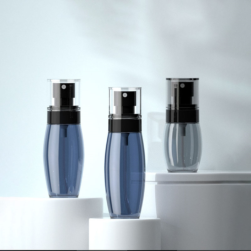 40ml 60ml 80ml czarny krem ​​do opalania butelka z mgiełką w sprayu perfumy do ciała w sprayu plastikowy pojemnik butelka z pompką do włosów w proszku