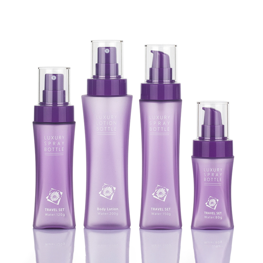 80 ml 120 ml 150 ml 200 ml Plastikowa butelka podróżna dla zwierząt w kształcie talii Wybuchowa konstrukcja do balsamów Toner Woda - mały rozmiar Wygodna butelka ze sprayem