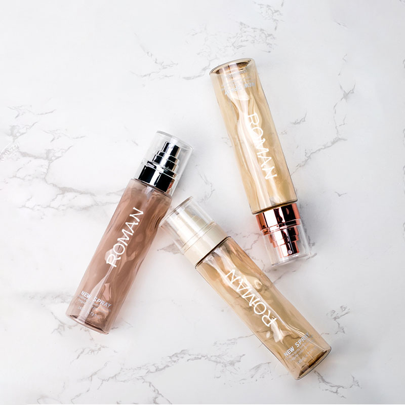 Przezroczyste okrągłe plastikowe butelki z tonerem w sprayu Puste 100 ml 120 ml podkładu balsam do ciała ze złotą srebrną butelką z pompką do serum Przezroczyste okrągłe plastikowe butelki z tonerem w sprayu Puste 100 ml 120 ml podkładu balsam do ciała ze złotą srebrną butelką z pompką do serum