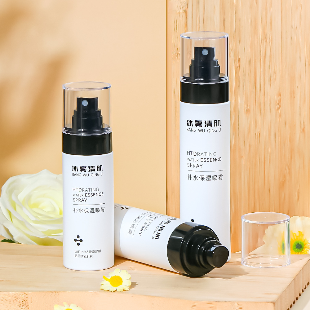 Biała grubościenna 80ml 100ml 120ml 150ml PET plastikowa pusta butelka z rozpylaczem delikatnej mgiełki do perfum woda nawilżająca