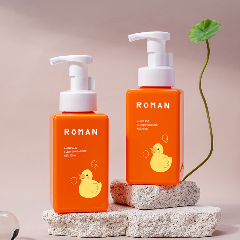 250 ml 300 ml 450 ml 500 ml 650 ml pielęgnacja skóry oczyszczająca butelka z pianką kwadratowy szampon do rzęs butelka z pianką hotelowe opakowanie na kosmetyki