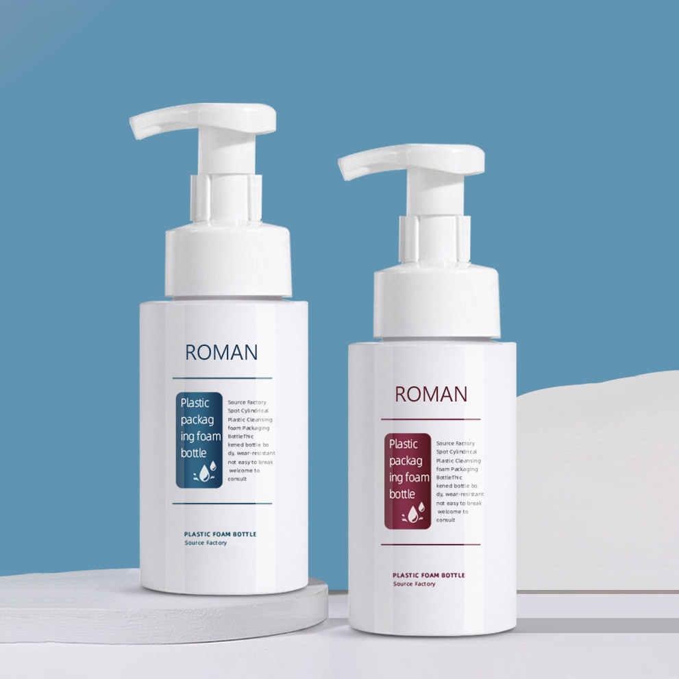 Plastikowa śliczna okrągła odkażacz do rąk oczyszczająca pianka butelka z pompką 200 ml 300 ml 500 ml rozmiary do opakowania szamponu do mycia twarzy