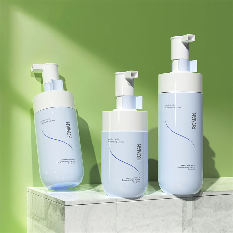 Prywatna marka Pianka wybielająca do twarzy Delikatny mus oczyszczający Bańka do mycia twarzy Niebieska pianka PET Butelka z pompką 150 ml 200 ml 300 ml Prywatna marka Pianka wybielająca do twarzy Delikatny mus oczyszczający Bańka do mycia twarzy Niebieska pianka PET Butelka z pompką 150 ml 200 ml 300 ml