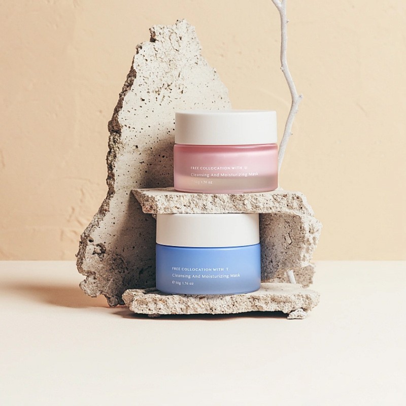 Klasyczne okrągłe szklane słoiki z kremem Opakowania kosmetyczne do kremu do twarzy i kremu pod oczy Klasyczne okrągłe szklane słoiki z kremem Opakowania kosmetyczne do kremu do twarzy i kremu pod oczy