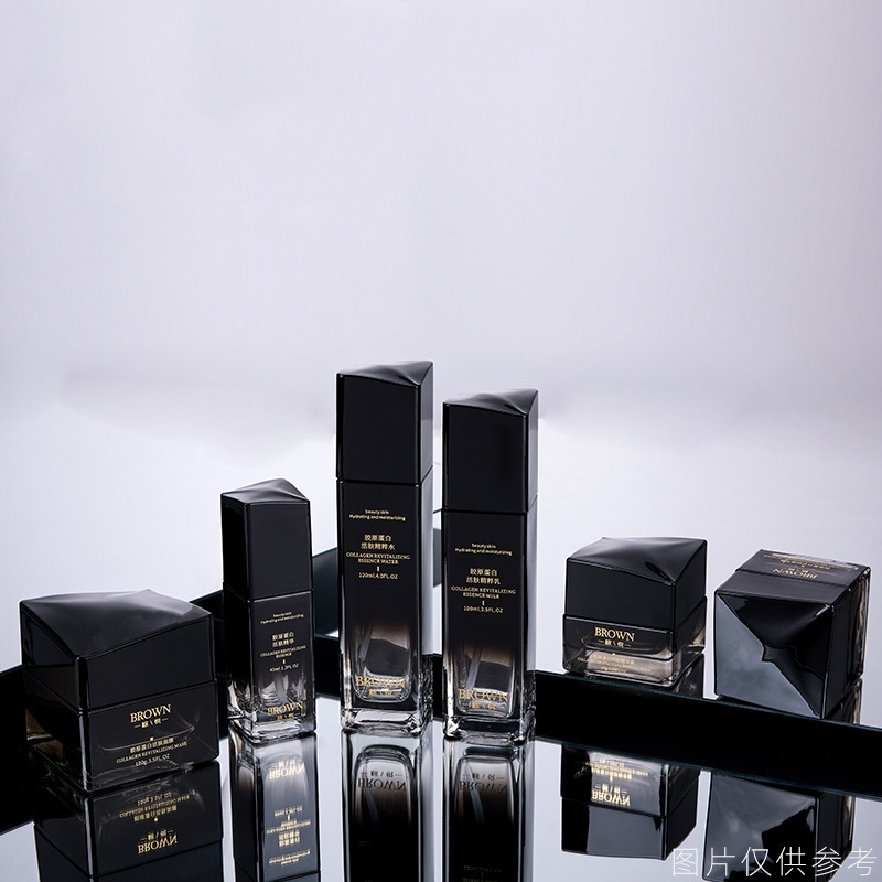 Unikalny kwadratowy szklany słoik z kremem z podwyższoną pokrywką do opakowań kosmetycznych Unikalny kwadratowy szklany słoik z kremem z podwyższoną pokrywką do opakowań kosmetycznych