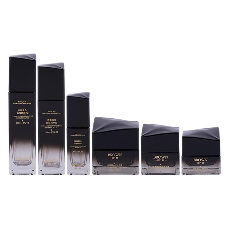 Unikalny kwadratowy szklany słoik z kremem z podwyższoną pokrywką do opakowań kosmetycznych Unikalny kwadratowy szklany słoik z kremem z podwyższoną pokrywką do opakowań kosmetycznych