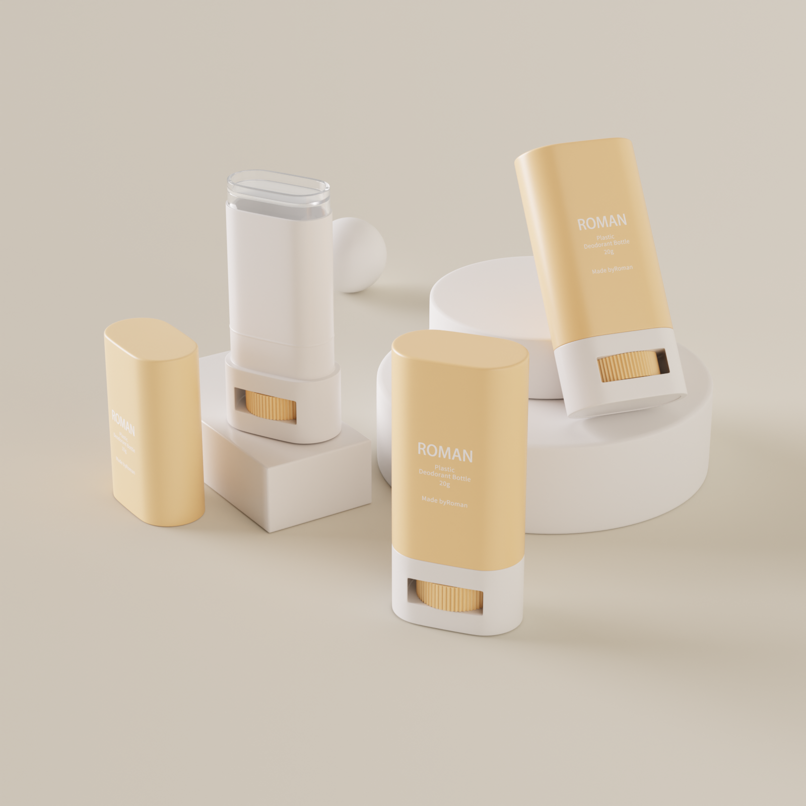 Opakowanie z górnym wypełnieniem OEM w kształcie talii. Kolor Pusty, plastikowy, przezroczysty, stały pojemnik na dezodorant