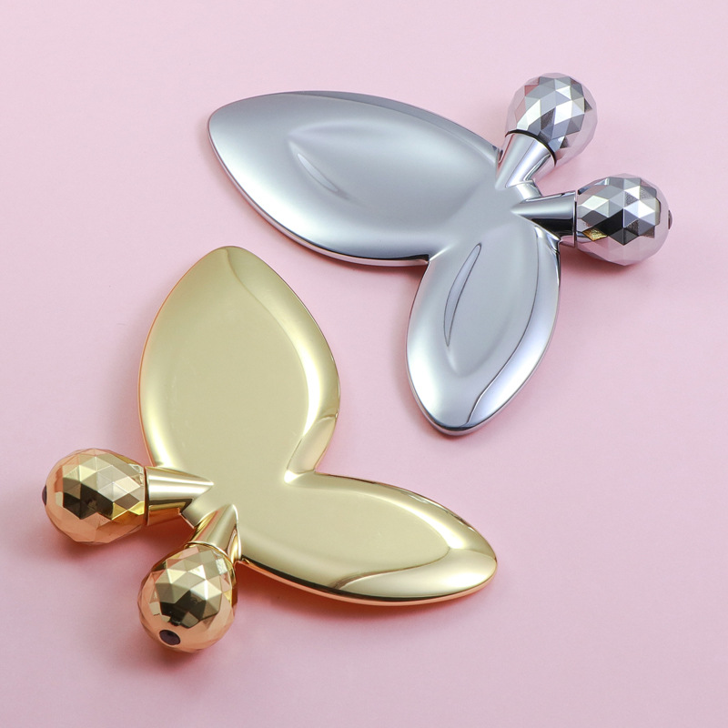 Wałek do masażu twarzy w kształcie motyla ze stopu cynku