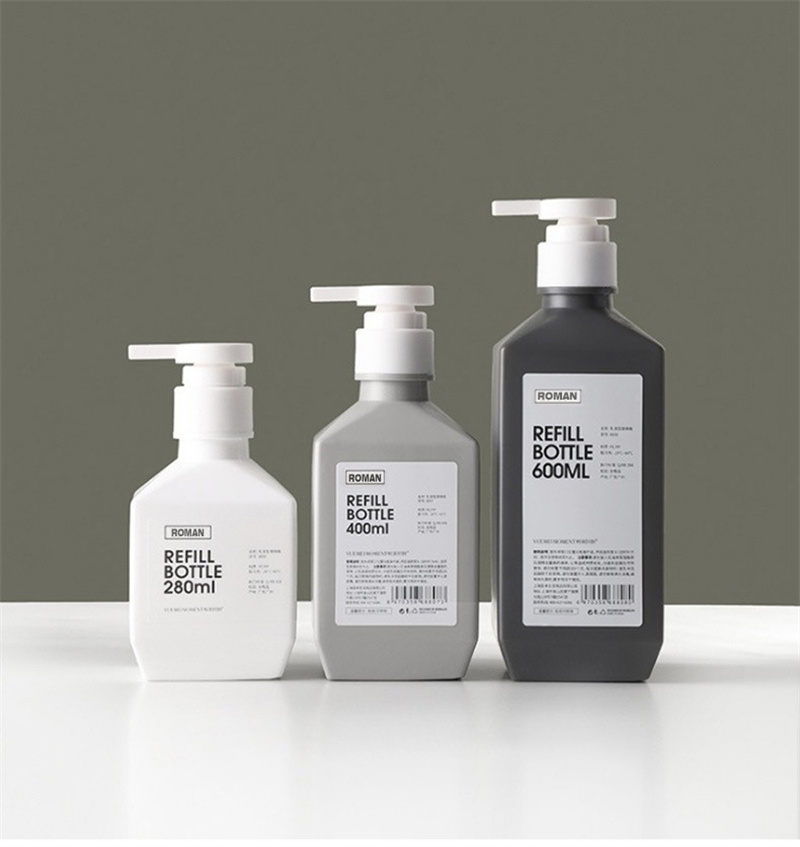 300ml 400ml 600ml PE Plastikowe butelki na balsam Butelki na szampony Balsam do mycia ciała Butelka na mleko do ciała do pakowania kosmetyków 300ml 400ml 600ml PE Plastikowe butelki na balsam Butelki na szampony Balsam do mycia ciała Butelka na mleko do ciała do pakowania kosmetyków