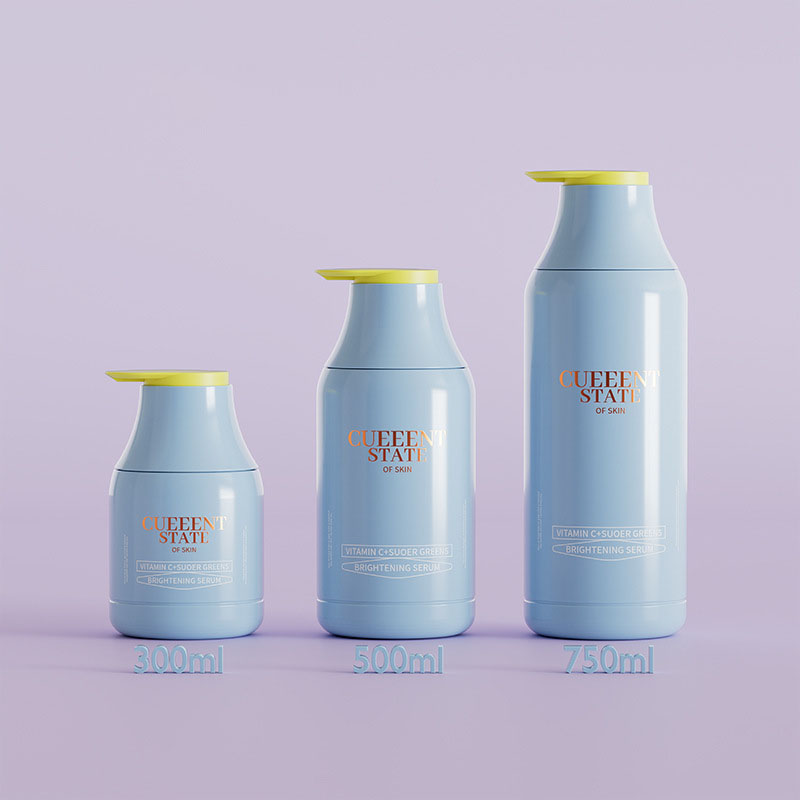 300 ml 500 ml 750 ml Czerwony Niebieski Szary Plastikowe butelki na szampony Butelki na żel pod prysznic Odżywka Butelka na balsam