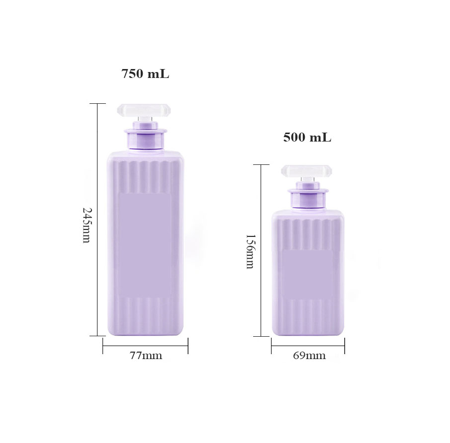 500 ml 750 ml kwadratowa plastikowa butelka z pompką do balsamu dla zwierząt z powierzchnią w kształcie paska na szampon i odżywkę do olejków do włosów pojemnik na kosmetyki 500 ml 750 ml kwadratowa plastikowa butelka z pompką do balsamu dla zwierząt z powierzchnią w kształcie paska na szampon i odżywkę do olejków do włosów pojemnik na kosmetyki