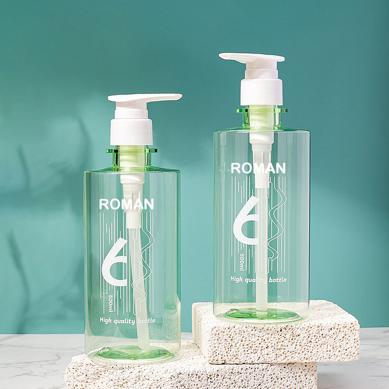 Zielone plastikowe zwierzęta domowe do pielęgnacji skóry środek do mycia twarzy olejek do peelingu ciała balsam do mycia włosów spray do włosów szampon i odżywka zestaw butelek z pompką