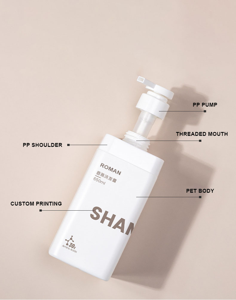 Nowy projekt prywatne logo matowy biały 650ml kwadratowy pusty plastikowy HDPE detergent do prania butelka z płynem 1L do szamponu żel pod prysznic Nowy projekt prywatne logo matowy biały 650ml kwadratowy pusty plastikowy HDPE detergent do prania butelka z płynem 1L do szamponu żel pod prysznic