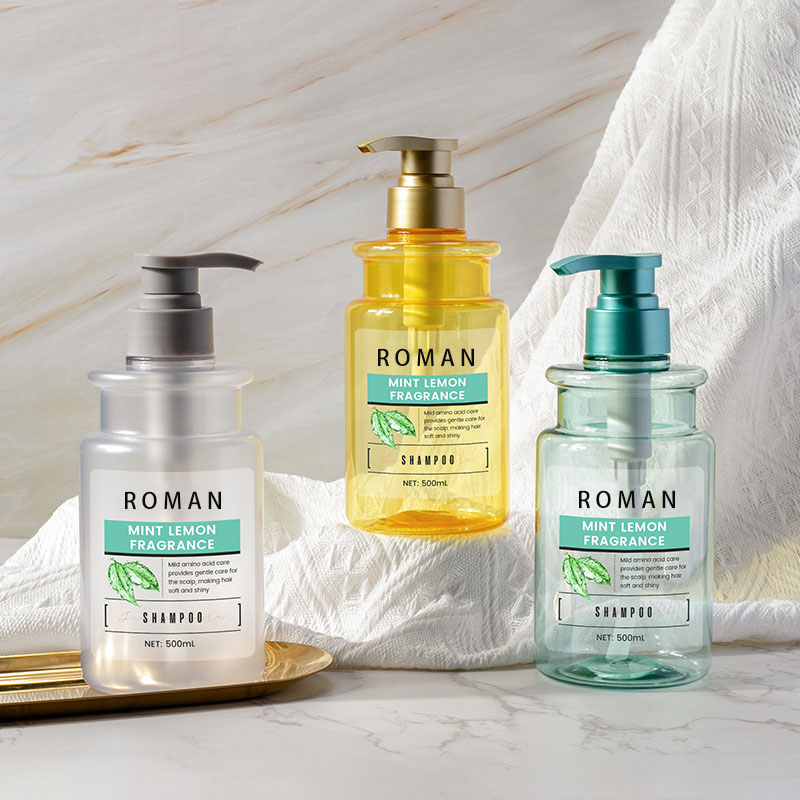 Butelka PET 300ml 500ml plastikowa prasa przezroczysty balsam do ciała szampon butelka pod prysznic uszczelka pompy do kremowych perfum pielęgnacja ciała