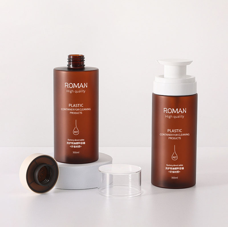 Plastikowe butelki z dozownikiem z pompką Szczelne duże, puste, przezroczyste, bursztynowe cylindry z możliwością ponownego napełnienia do szamponów, odżywek do włosów, balsamów, olejków