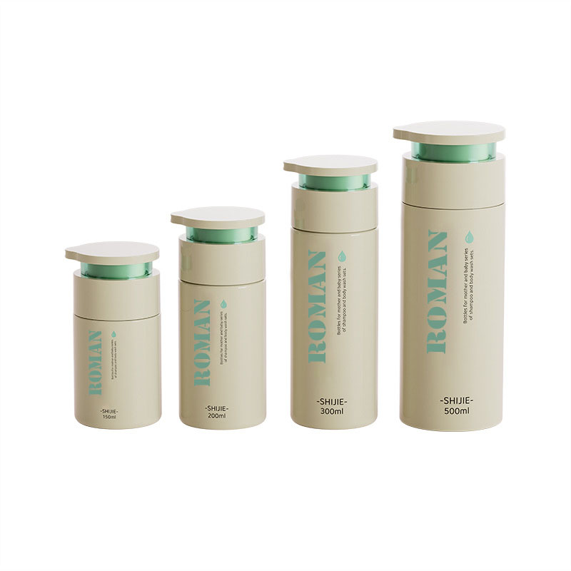 Okrągła, płaska butelka z kremem do pielęgnacji skóry na ramionach 150 ml 200 ml 300 ml 500 ml Balsam dla dzieci Odżywka Opakowanie Szampon i krem ​​do mycia ciała Butelki z kremem do rąk