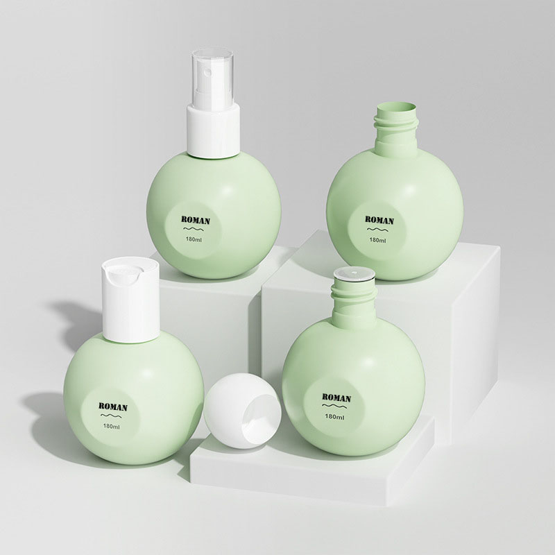 180ml PE kuliste puste butelki nowy projekt plastikowa butelka z pompką do balsamu wielokrotnego napełniania do kremowego szamponu perfumy opakowania kosmetyczne