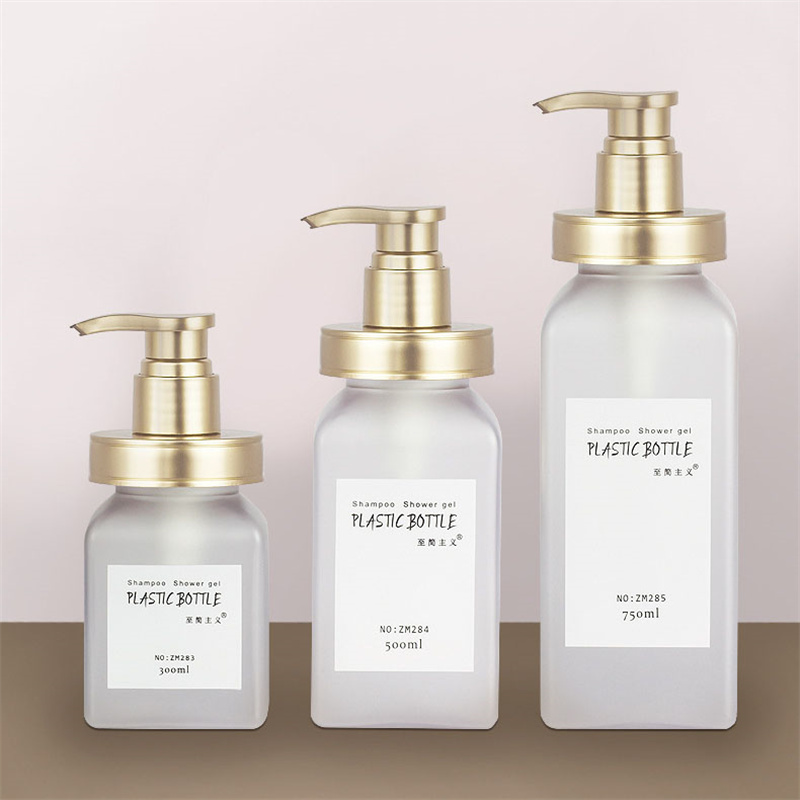 300 ml 500 ml 700 ml Luksusowe opakowanie kosmetyczne Matowa miękka powierzchnia Dotykowy wyciśnięty balsam do ciała Mycie Hotelowe butelki na szampon z pompką ze złotej róży 300 ml 500 ml 700 ml Luksusowe opakowanie kosmetyczne Matowa miękka powierzchnia Dotykowy wyciśnięty balsam do ciała Mycie Hotelowe butelki na szampon z pompką ze złotej róży