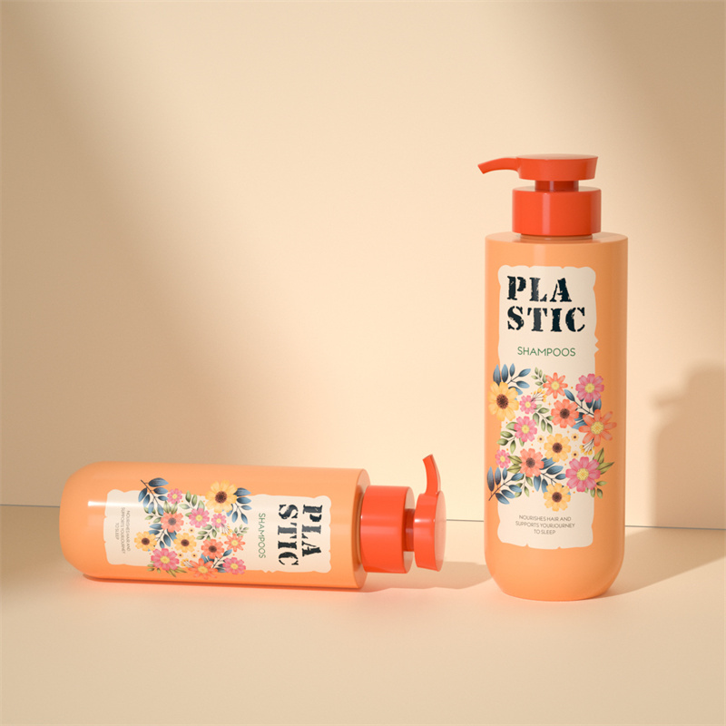 Butelki na szampon i odżywkę do włosów Plastikowa czerwona pompka Pomarańczowy matowy kolor Pet 300 ml 500 ml Premium Butelki na szampon z pompką Butelki na szampon i odżywkę do włosów Plastikowa czerwona pompka Pomarańczowy matowy kolor Pet 300 ml 500 ml Premium Butelki na szampon z pompką