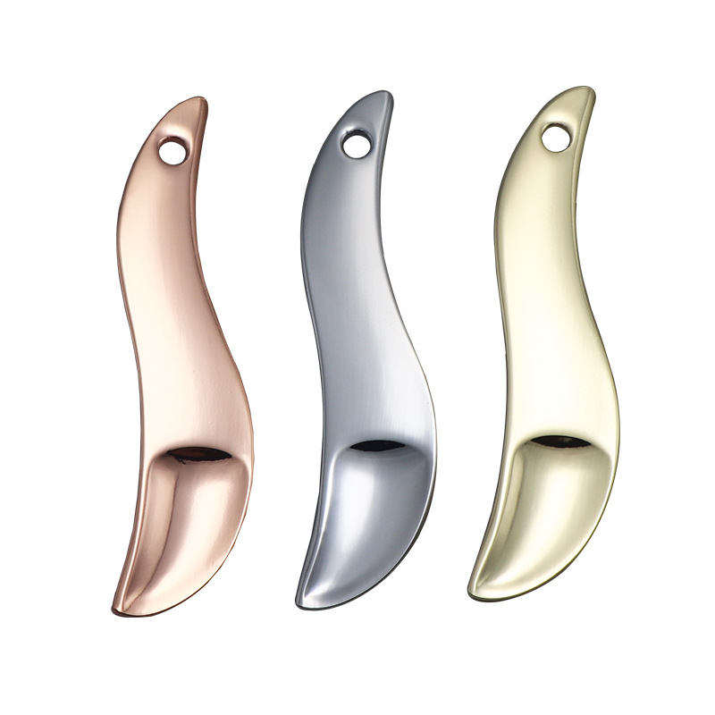 Kosmetyczna szpatułka do makijażu Mini mała maska ​​do kremu pod oczy ze złotą metalową łyżeczką kosmetyczną